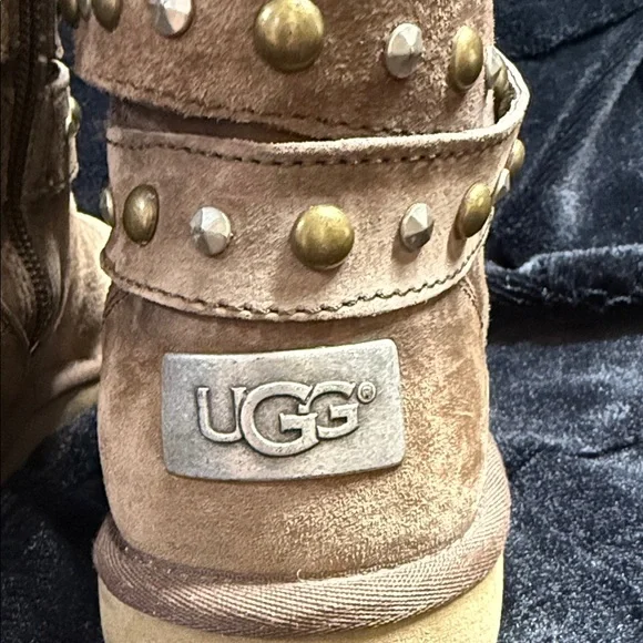 UGG Tan Boots with Studded Accents